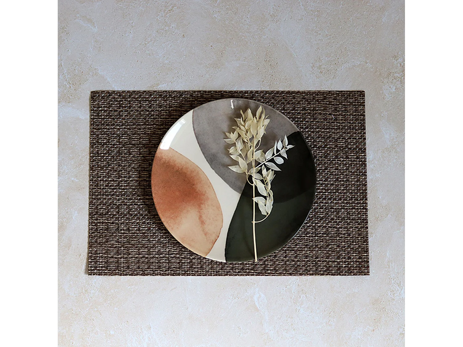 Novastyl - Lot 6 Sets De Table Tissage 45x30cm Marron