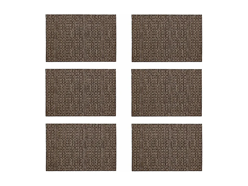 Novastyl - Lot 6 Sets De Table Tissage 45x30cm Marron