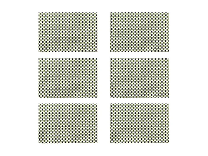 Novastyl - Lot 6 Sets De Table Tisse 45x30cm En Pvc Vert