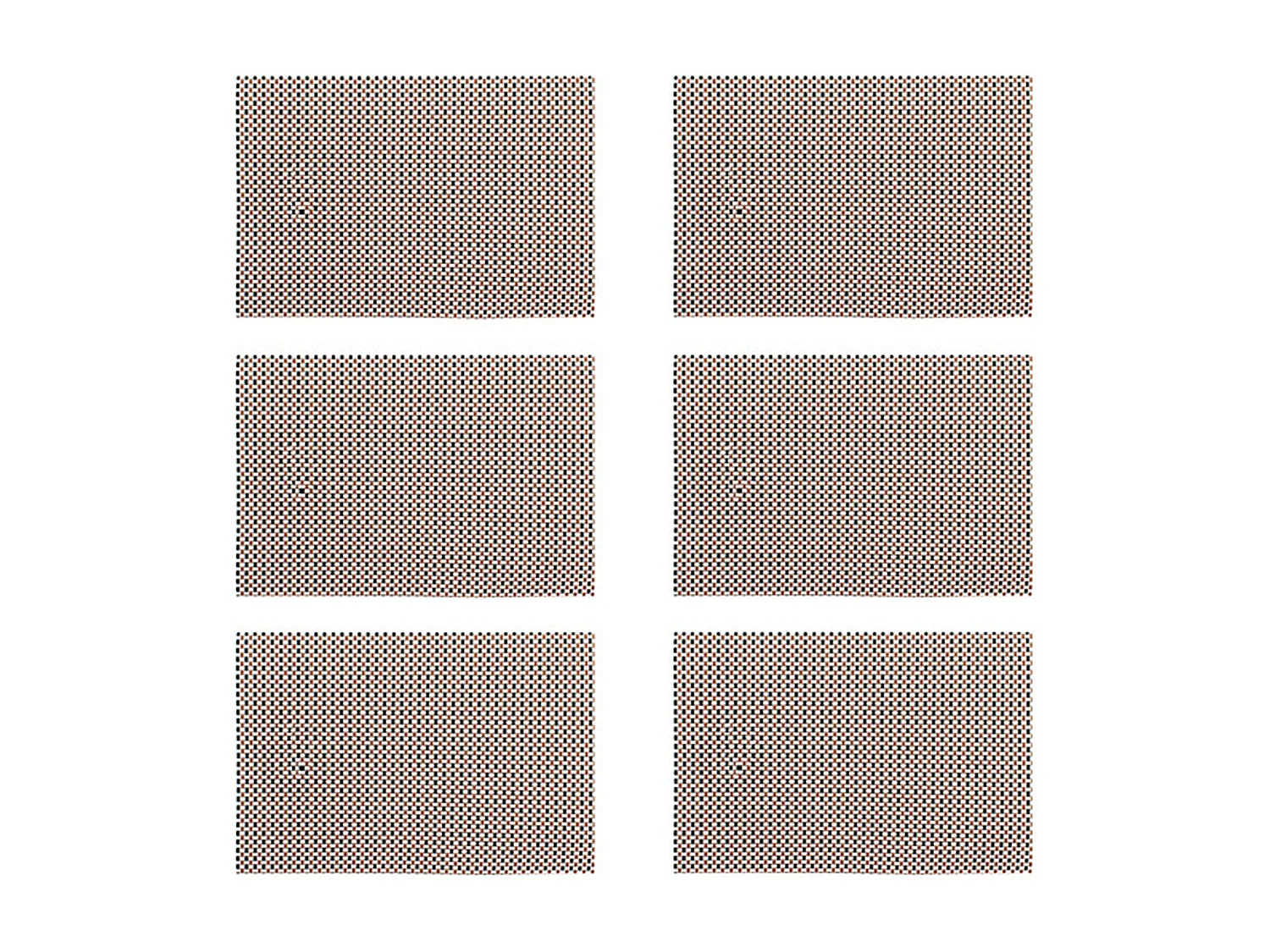 Novastyl - Lot 6 Sets De Table Tisse 45x30cm En Pvc Rouge