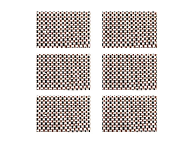 Novastyl - Lot 6 Sets De Table Tisse 45x30cm En Pvc Rouge