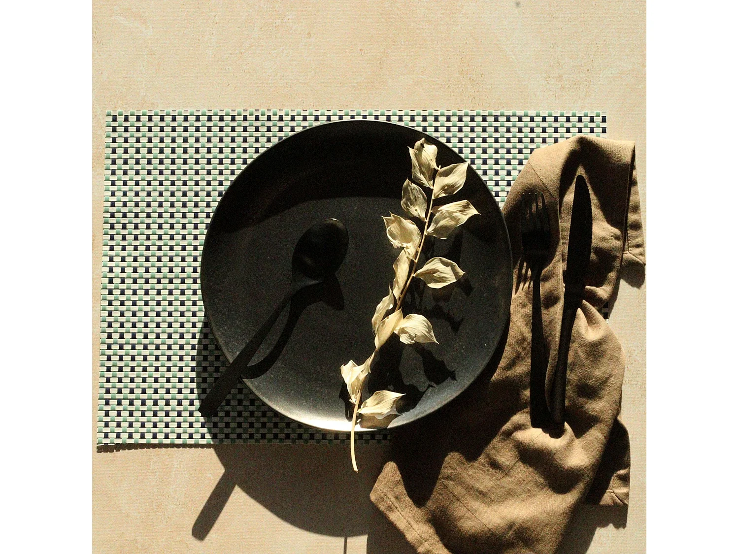 Novastyl - Lot 6 Sets De Table Tisse 45x30cm En Pvc Bleu