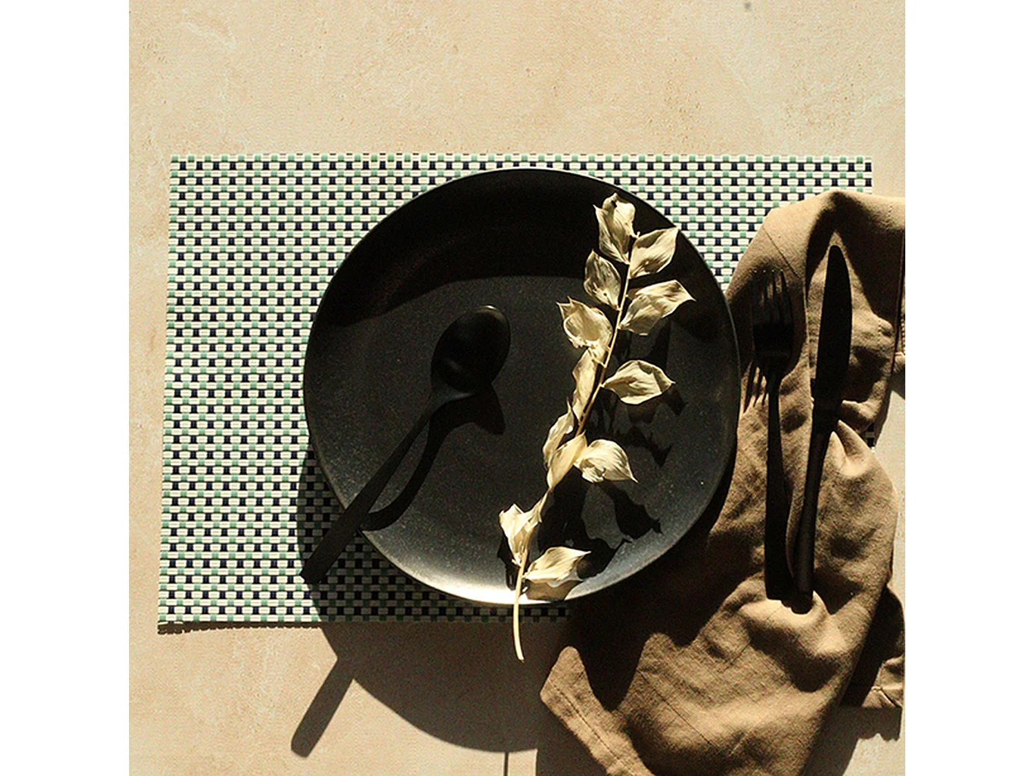 Novastyl - Lot 6 Sets De Table Tisse 45x30cm En Pvc Bleu