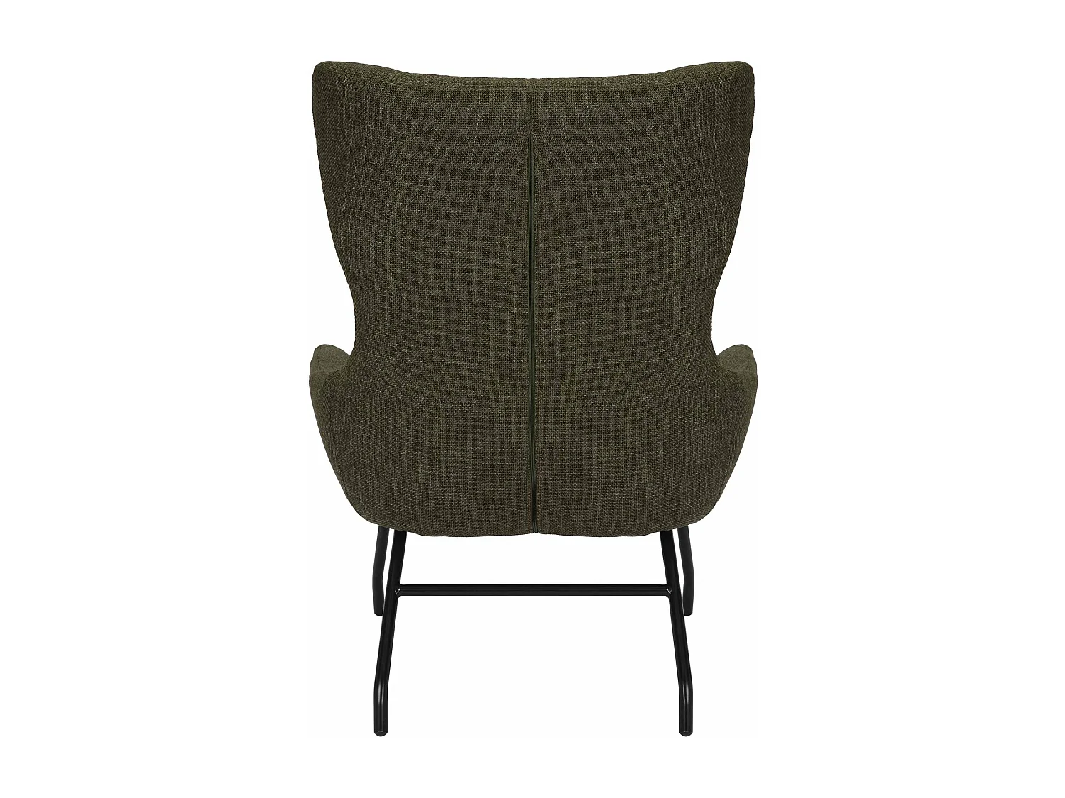 Fauteuil - olive et pieds en métal noir - SUPPET