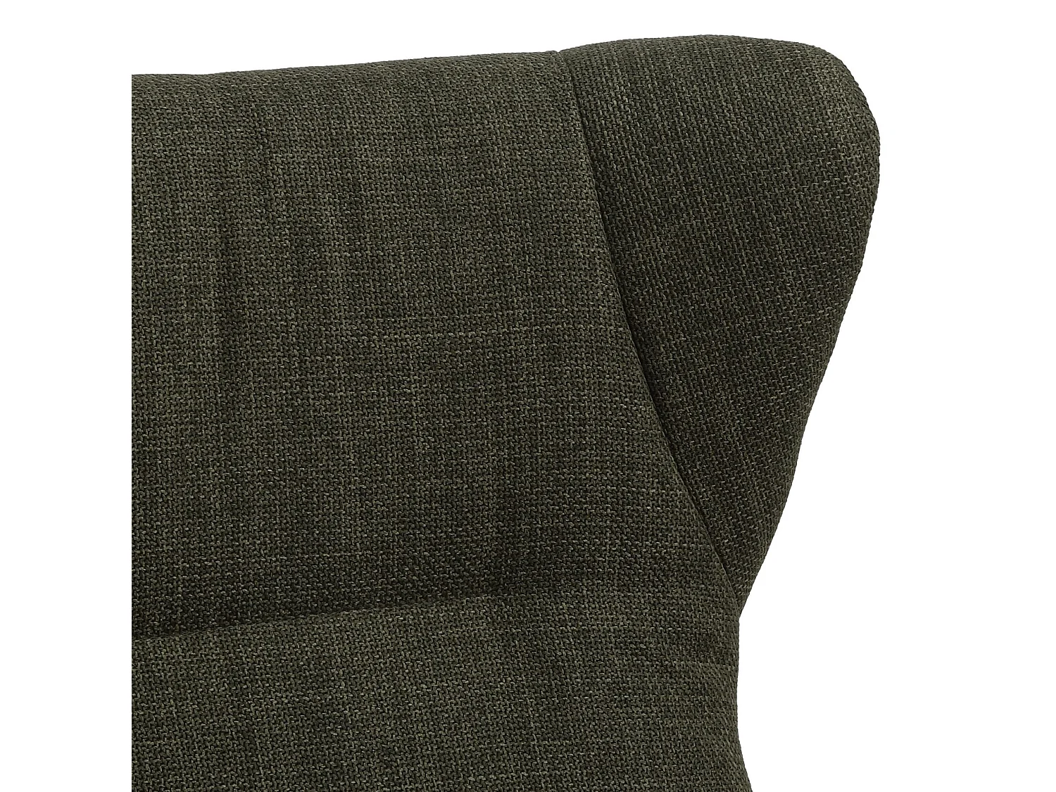 Fauteuil - olive et pieds en métal noir - SUPPET