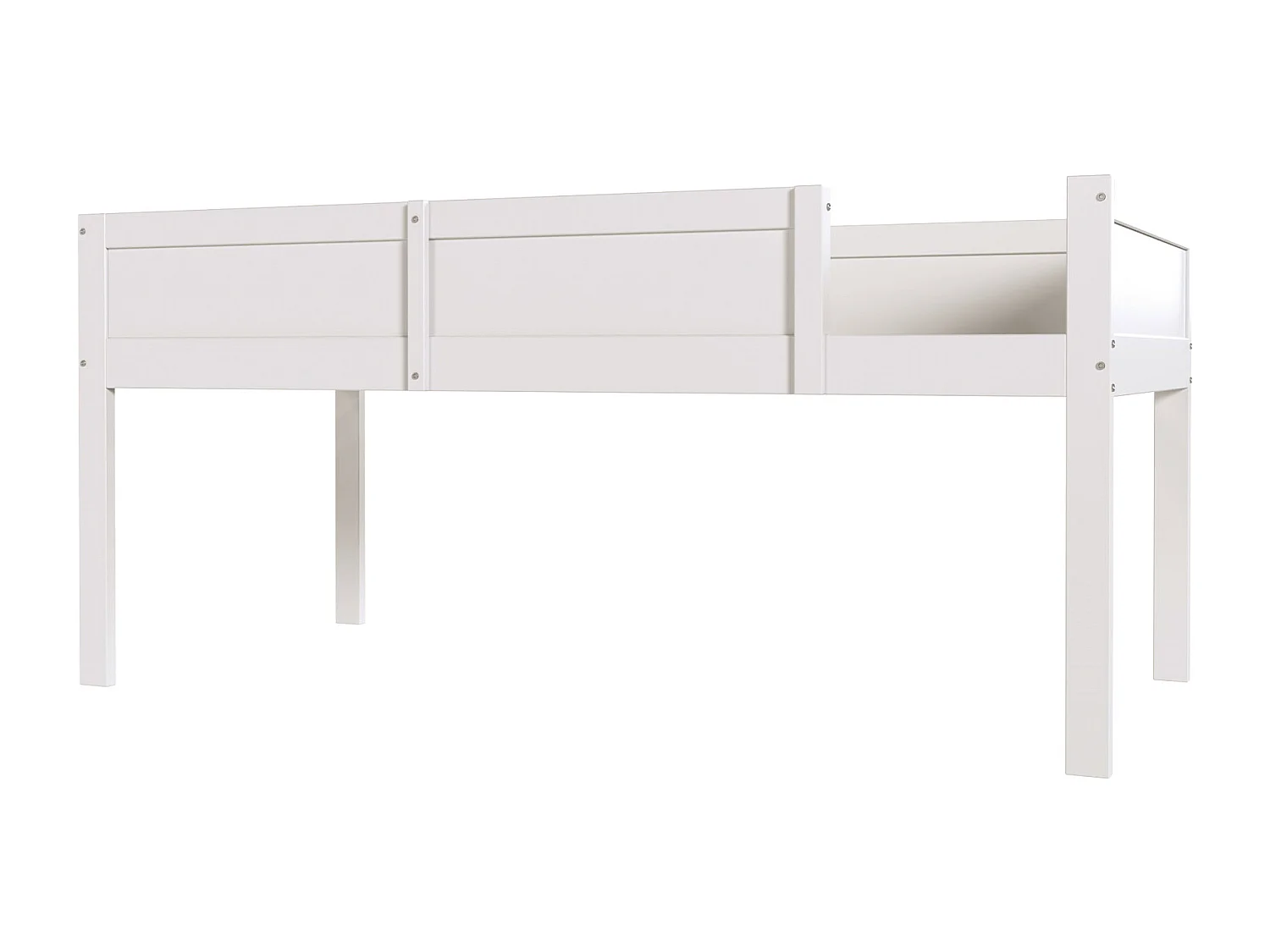 Literas triples separables 3 x 90 x 200 cm con barreras de seguridad - madera de pino + MDF - blanco (sin colchón)