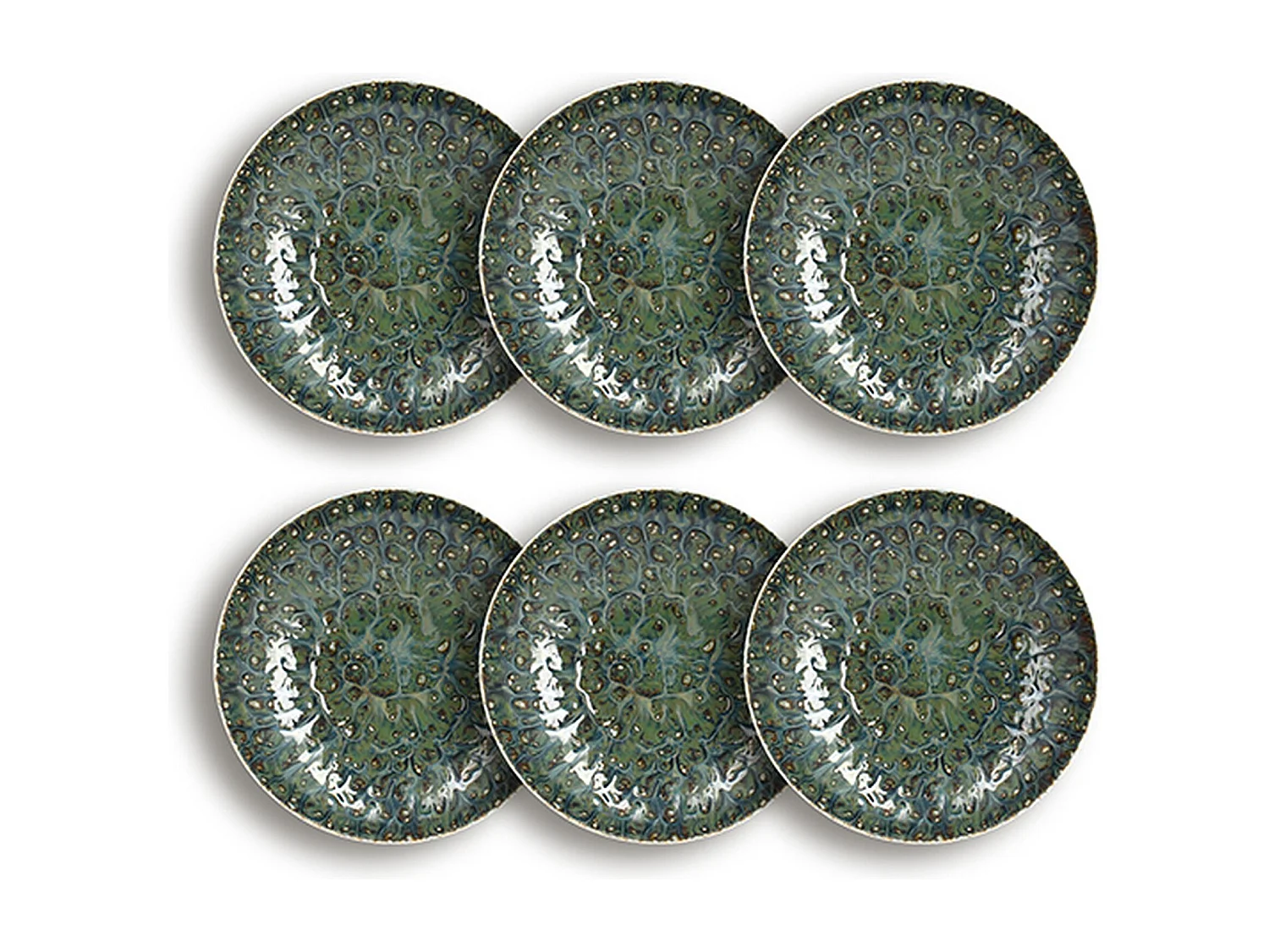 Ogo Living - Lot 6 Assiettes Calottes Venus 21cm En Porcelaine