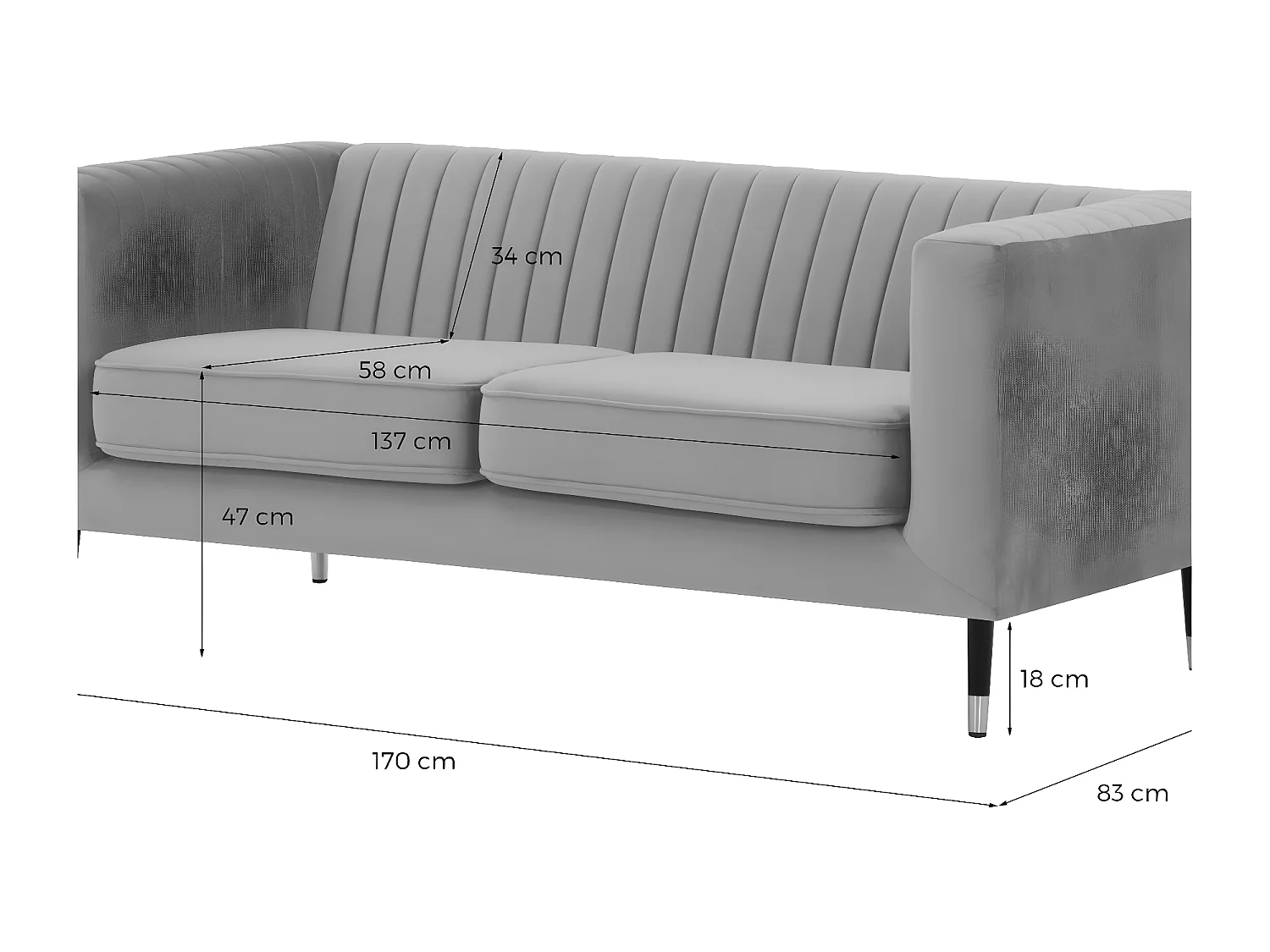 Canapé deux places Slender-Velluto 10 - Velluto 10