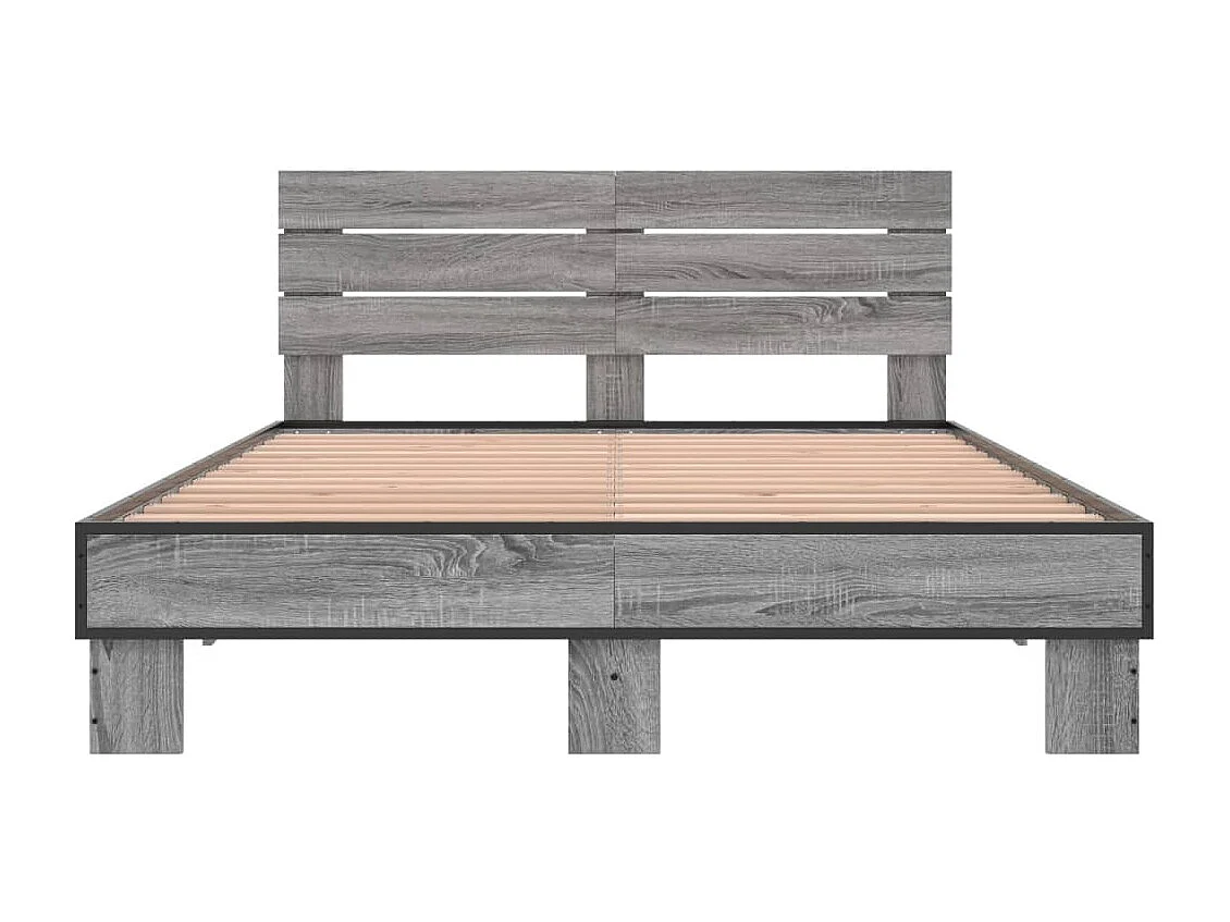 Cadre de lit sans matelas sonoma gris 120x190 cm