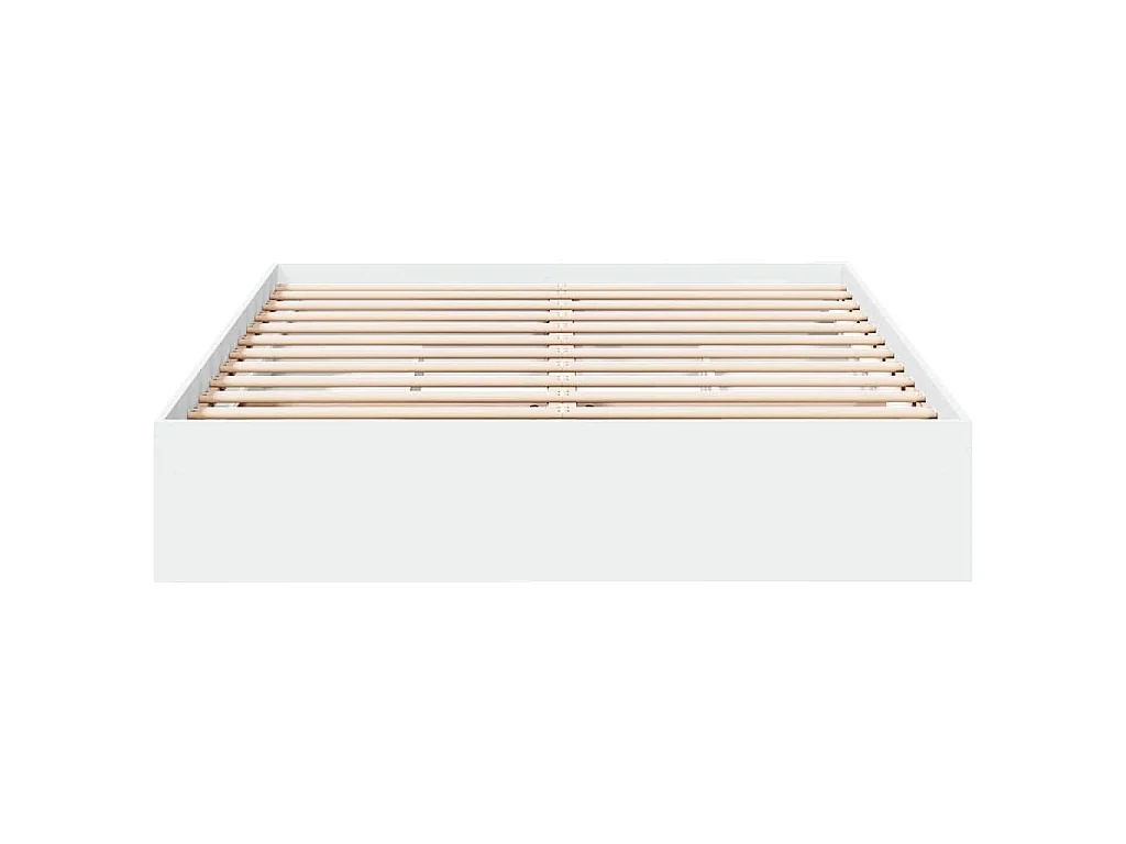 Cadre de lit avec tiroirs sans matelas blanc 160x200 cm