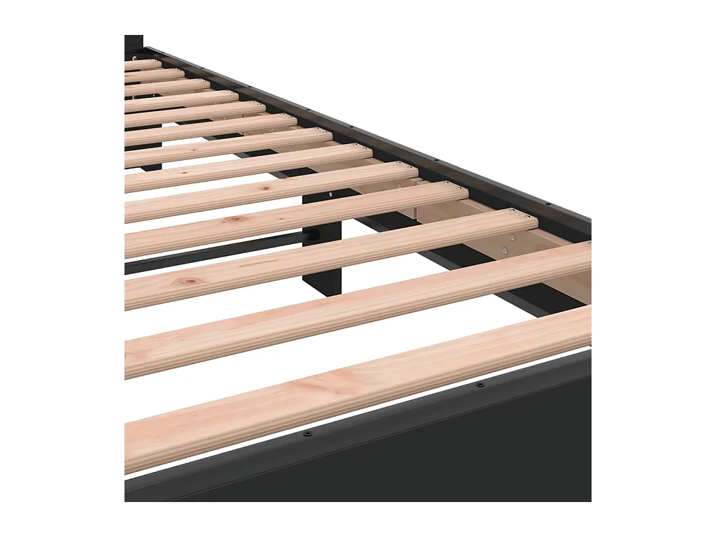 Cadre de lit sans matelas noir 135x190 cm