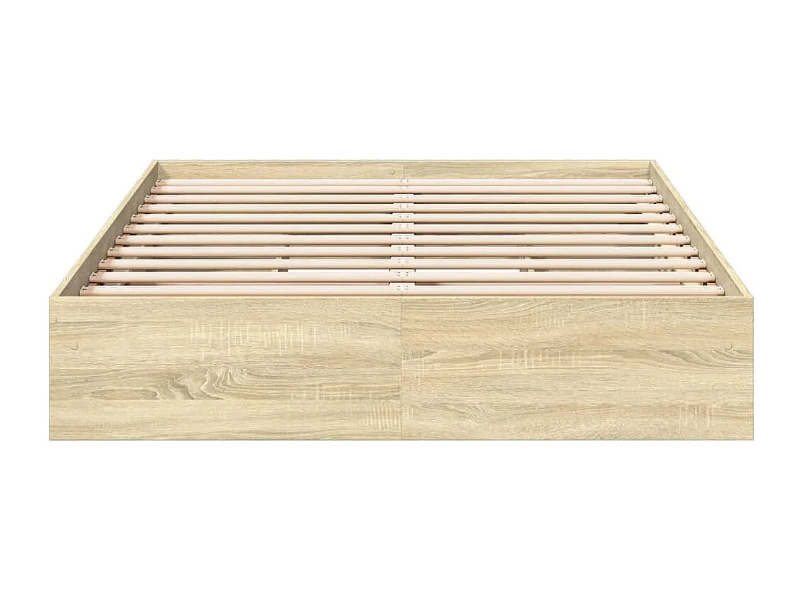 Cadre de lit avec tiroirs sans matelas chêne sonoma 120x190 cm