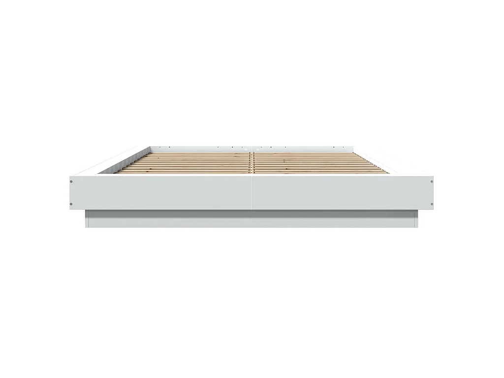 Cadre de lit avec lumières LED sans matelas blanc 120x200 cm