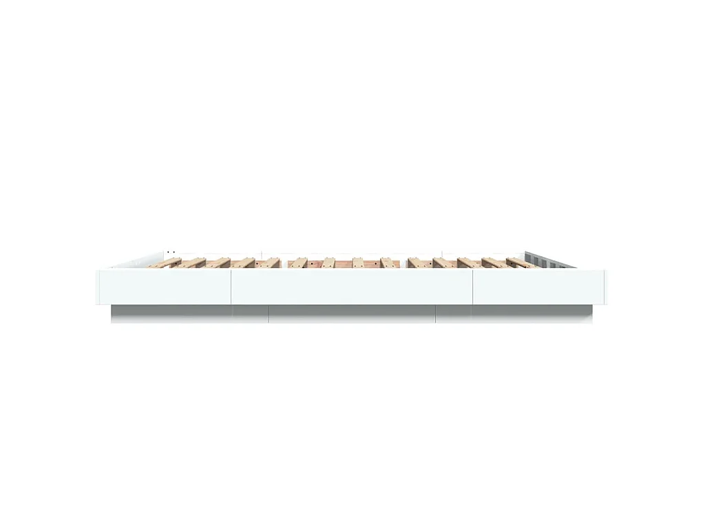Cadre de lit avec lumières LED sans matelas blanc 120x200 cm