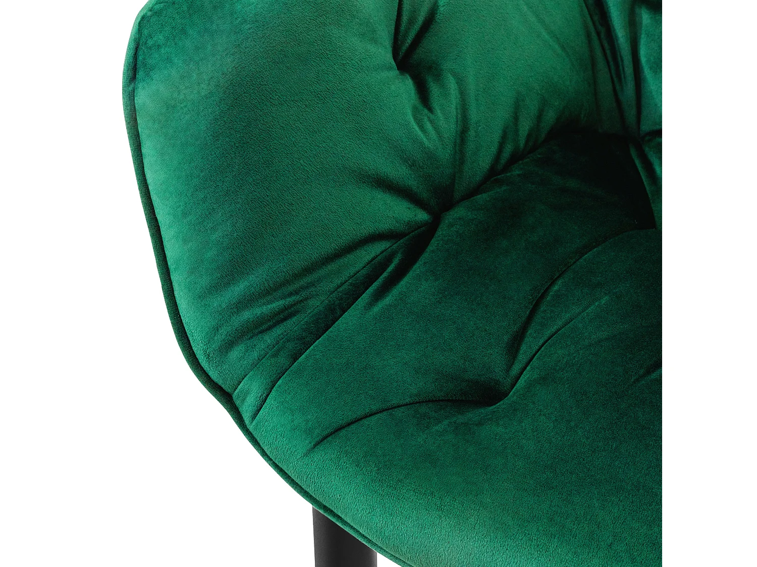6x Sillas de terciopelo grueso verde oscuro asiento ergonómico para salón/cocina