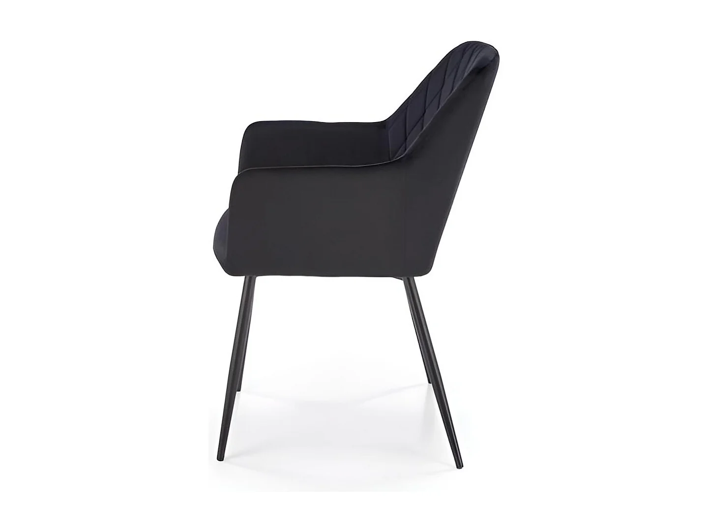 Sedia K558/Tessuto Veluto/Nero