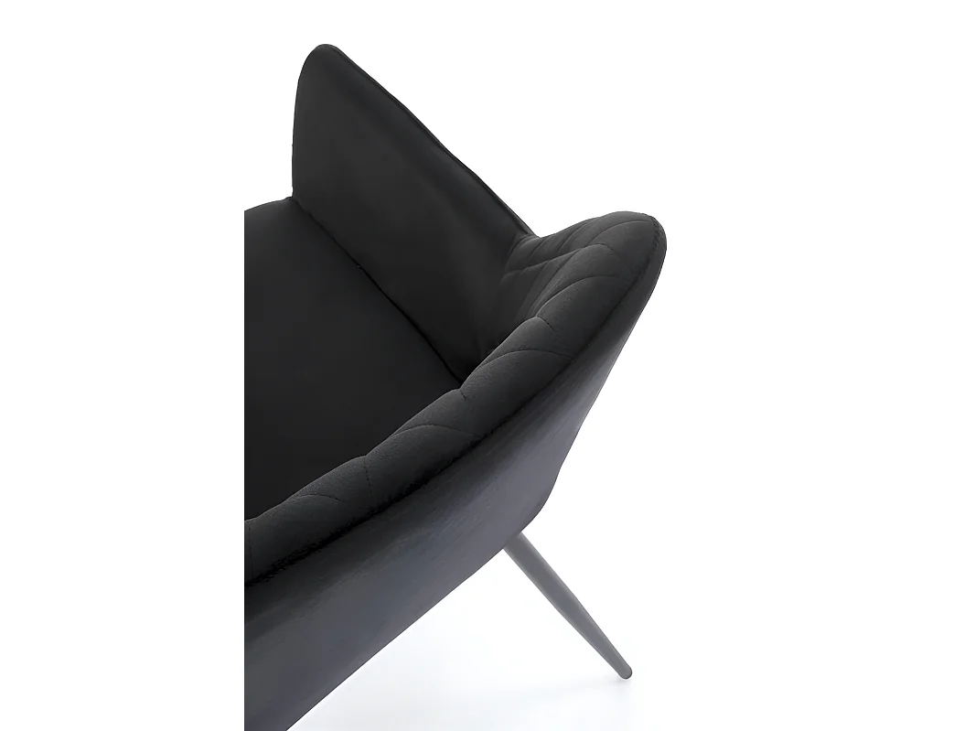 Sedia K558/Tessuto Veluto/Nero