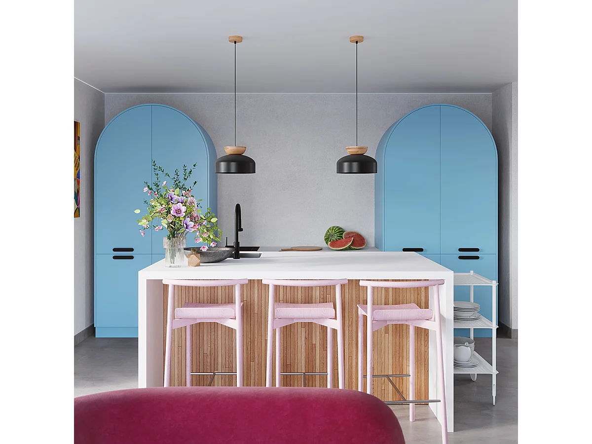 Plafonnier Marion Scandinave En Bois/Acier - 1 Sources Lumineuses - L.29,5 X H.130 Cm - Noir/Bois Naturel