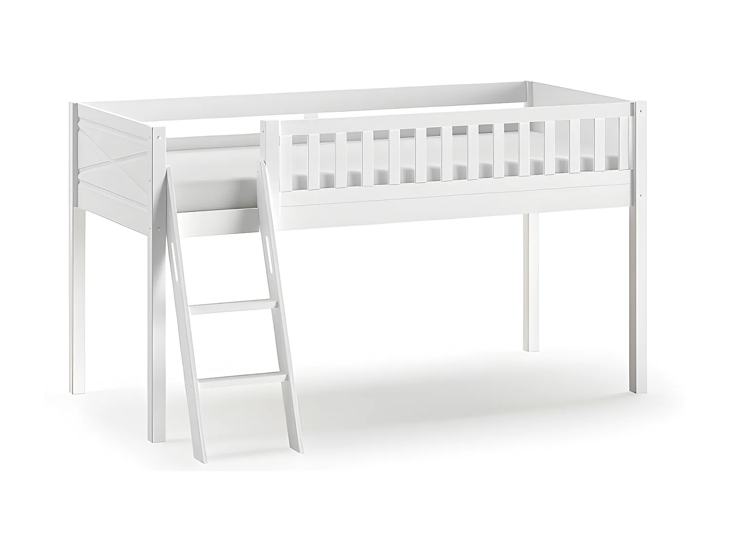 Lit Mezzanine SCOTT LB005 135x208x114 Blanc