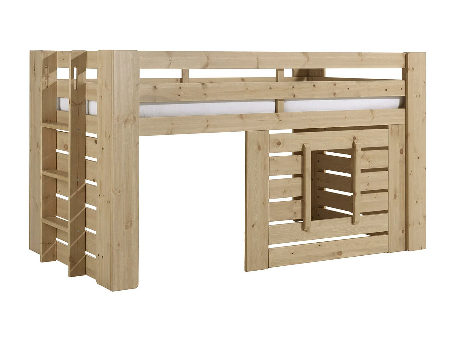 Lit Mezzanine OLIVER LB005 97x215x115 Clair naturel