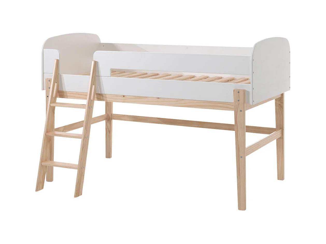 Lit Mezzanine KIDDY LB005 130x205x120 Blanc