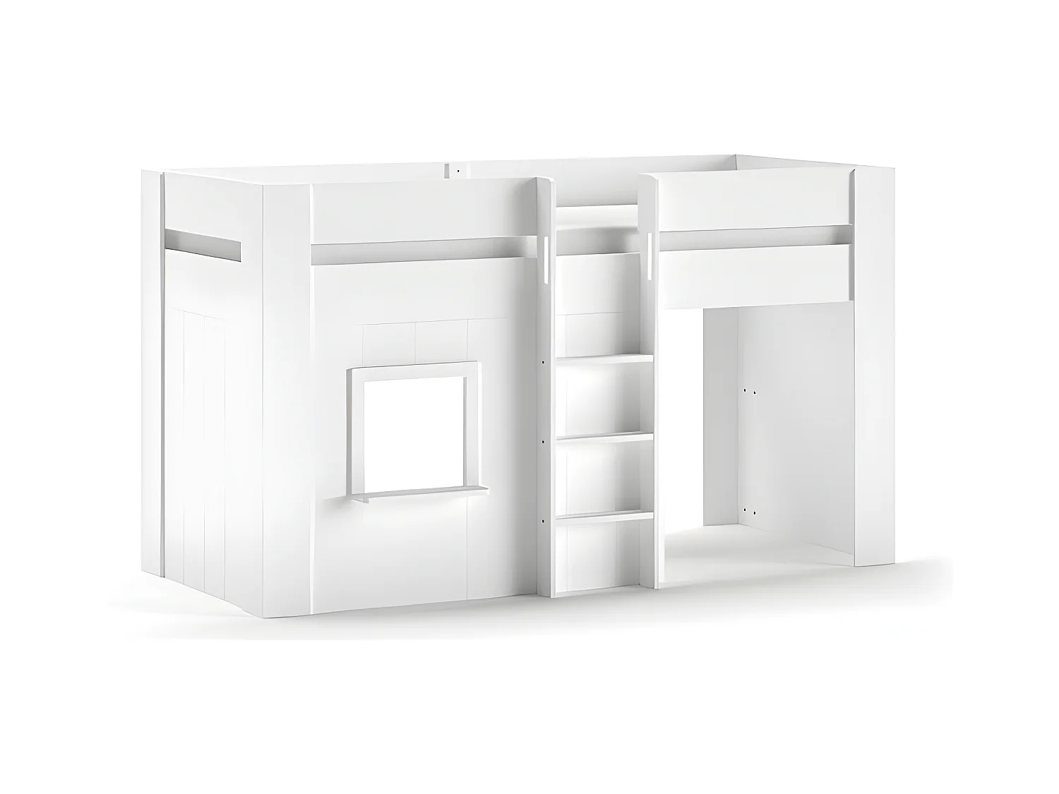 Lit Mezzanine RENO LB005 103x206x120 Blanc