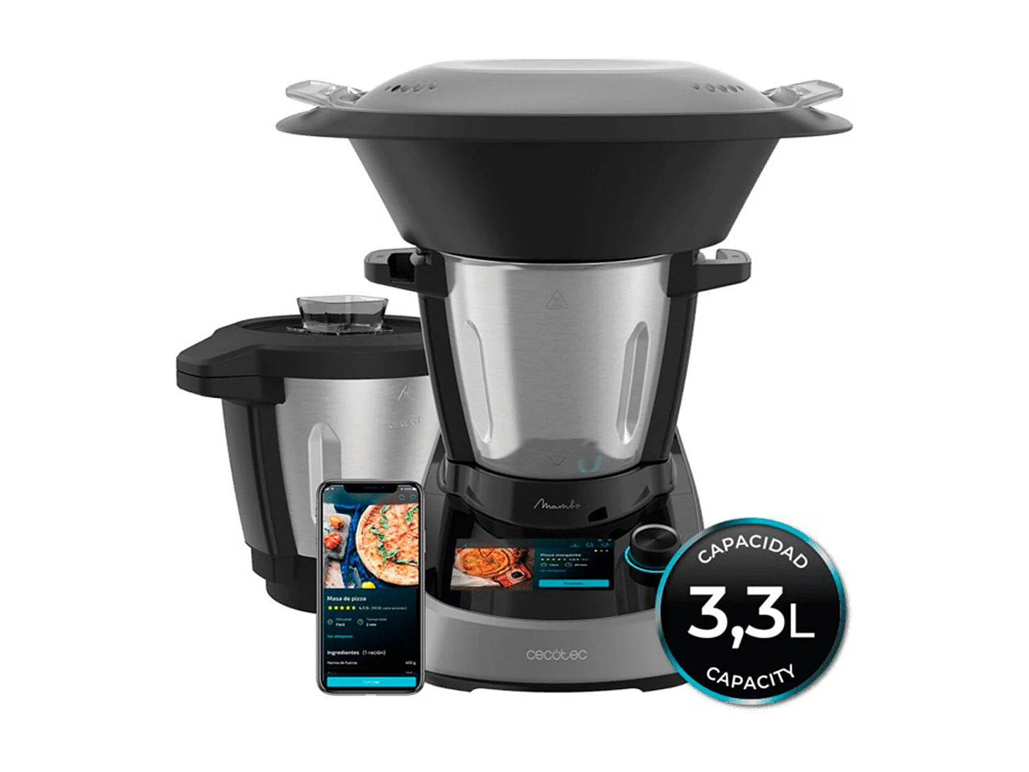 Cecotec Mambo Touch con Jarra Habana 1600 W 3,3 L Noir, Acier inoxydable