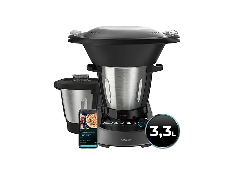 Robot de cocina Cecotec Mambo 11090 1600W 3,3L 37 funciones control WiFi inox
