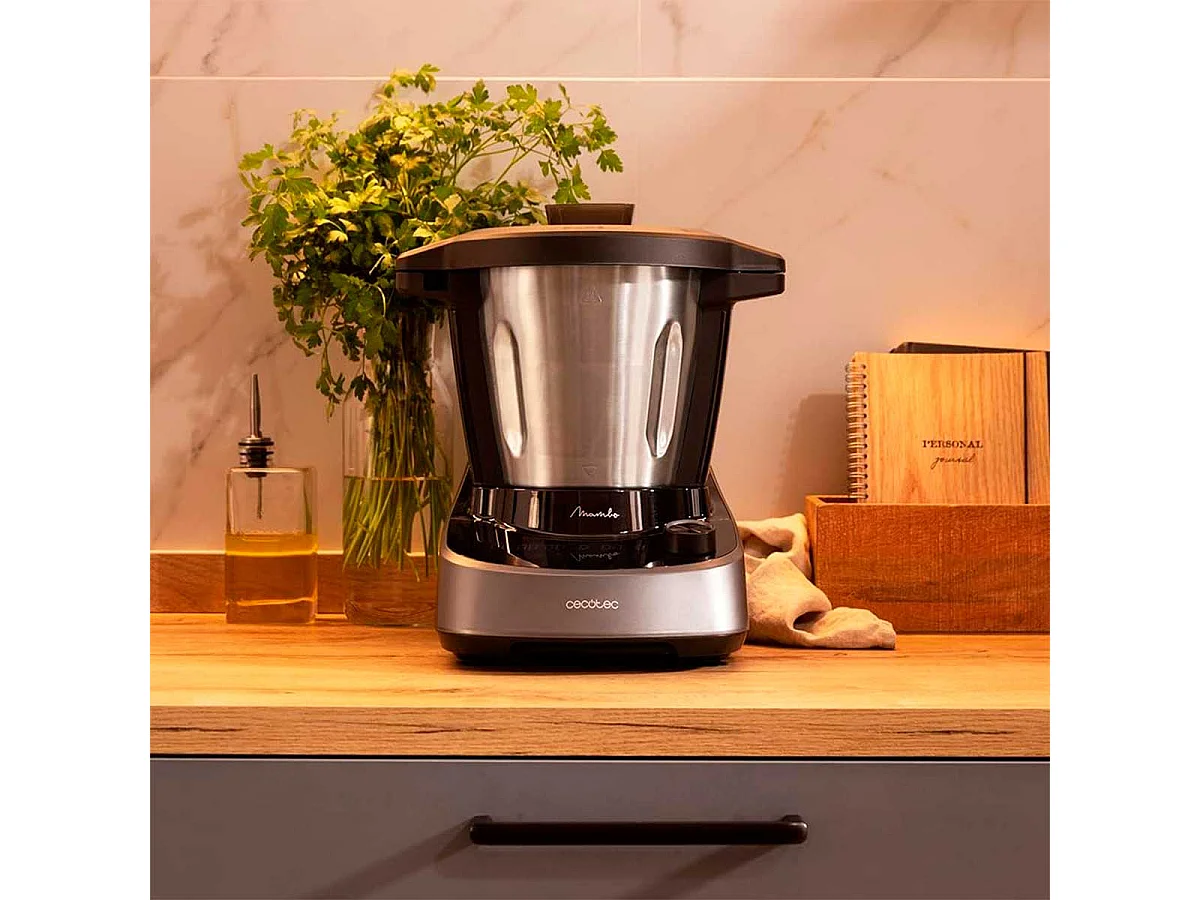 Cecotec 04341 robot de cuisine 1600 W 3,3 L Noir, Acier inoxydable Balances intégrées