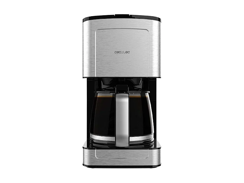 Cecotec Máquina de café de filtro, para 12 chávenas, com acabamentos em aço inoxidável e intensificador de aroma.