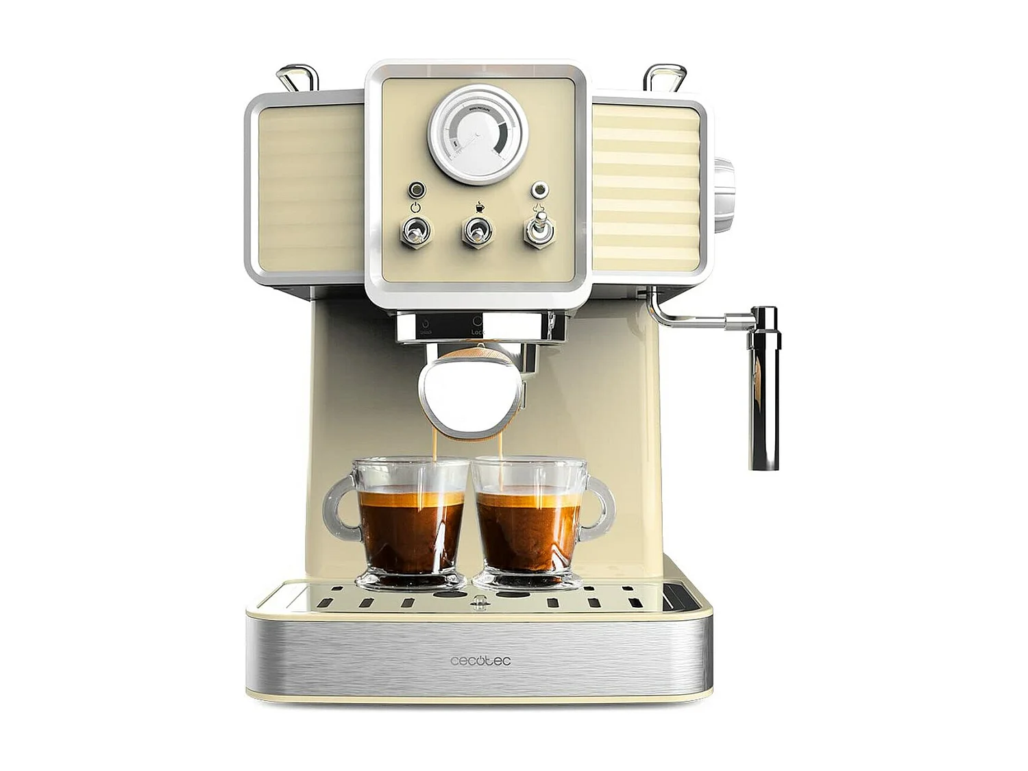 Cafetera Cecotec Power Espresso 20 Tradizionale Light 1350W 20 bar 1,5L amarillo