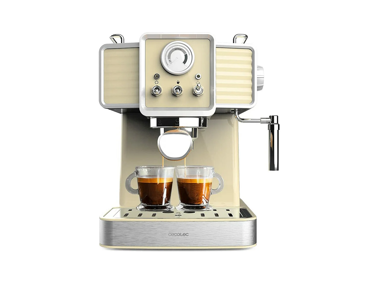 Cafetera Cecotec Power Espresso 20 Tradizionale Light 1350W 20 bar 1,5L amarillo