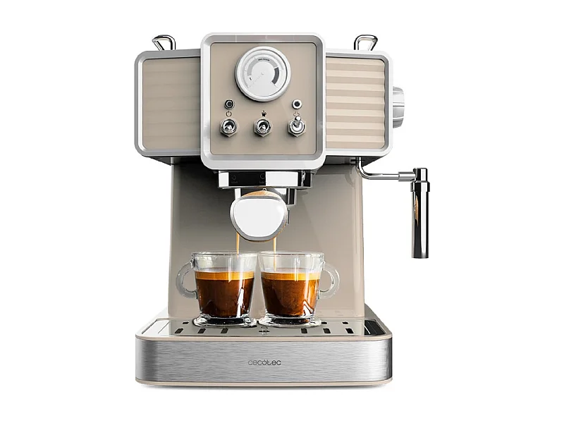 Cafetera Cecotec Power Espresso 20 Tradizionale Light 1350W 20 bar 1,5L beige