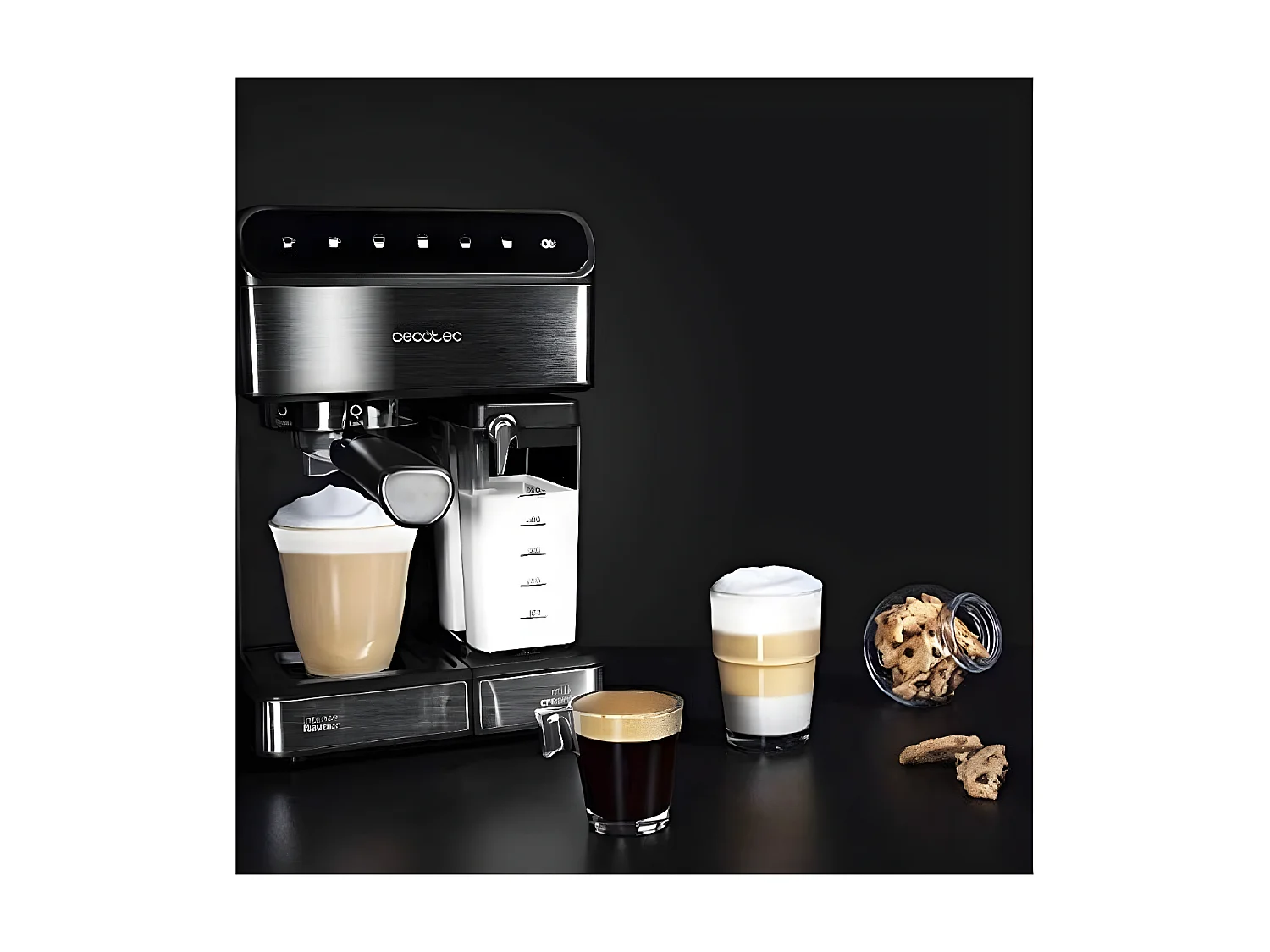 Macchina del caffè Semiautomatica Power Instant-ccino 20 Touch serie nera Cecotec