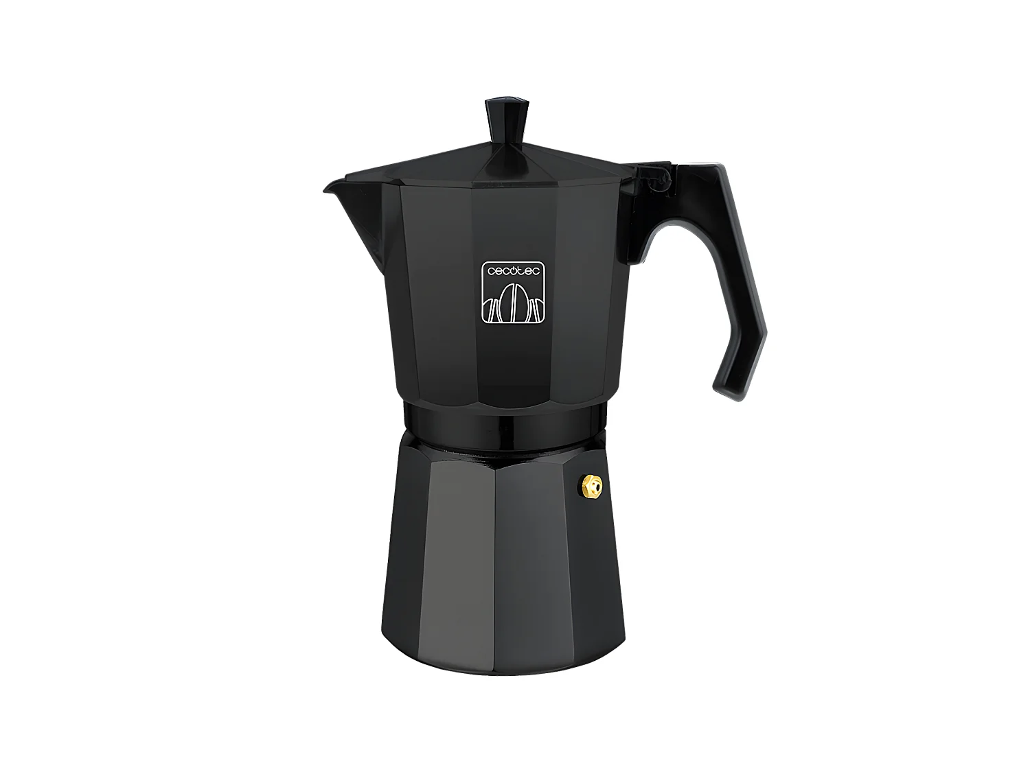 Cecotec Cafetière Italienne MokClassic. Aluminium fondu de Haute qualité, Convient pour cuisinières à gaz, électriques ou vitrocéramiques Black, MokClassic 300