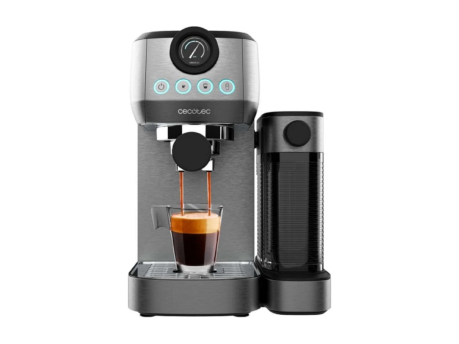 Cecotec Máquina de café semiautomática com 20 bares, thermoblock e apta para café moído e cápsulas.