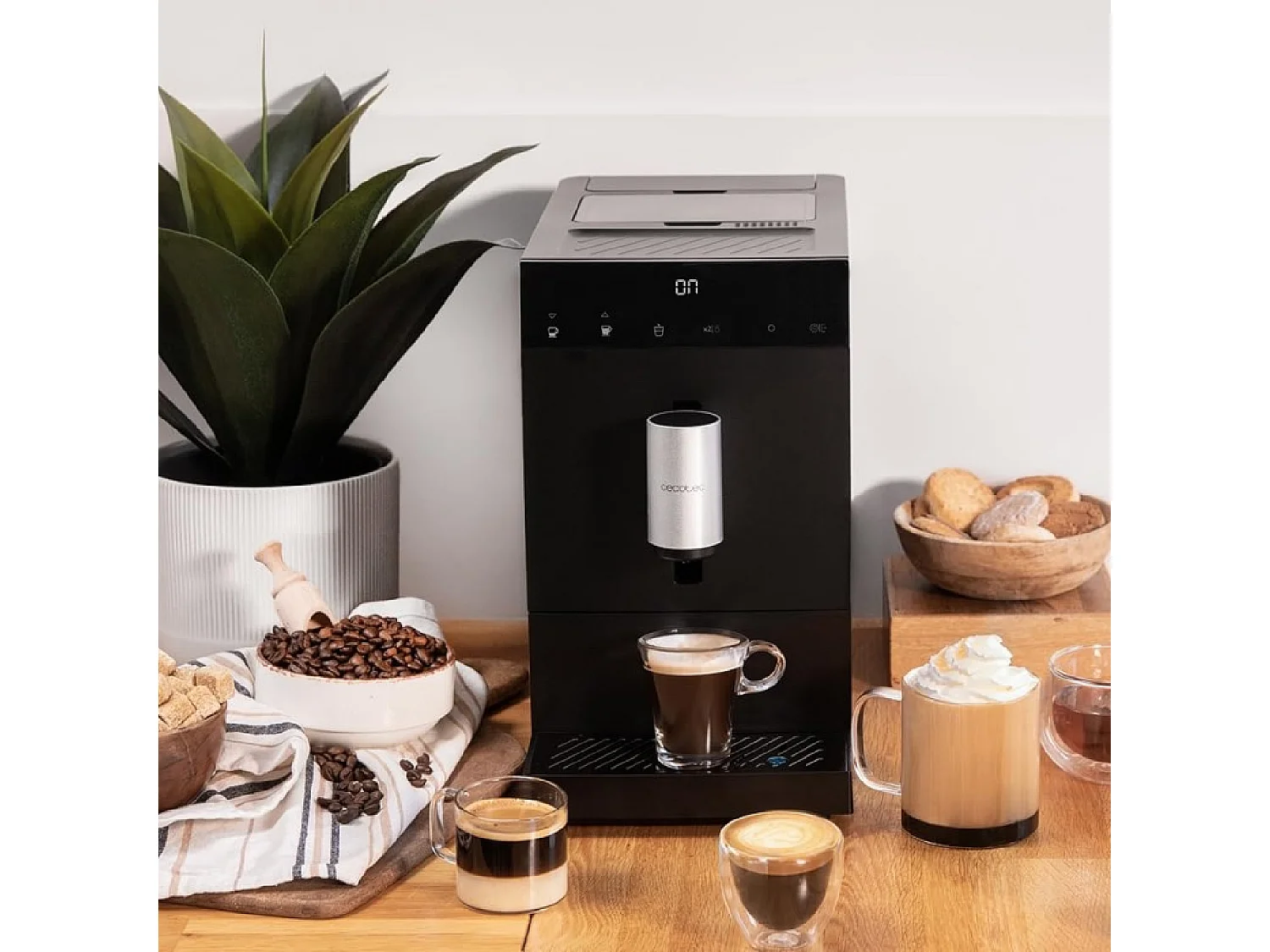 Cafetera superautomática Cecotec Cremmaet Compact 19 bar molinillo incorporado negro