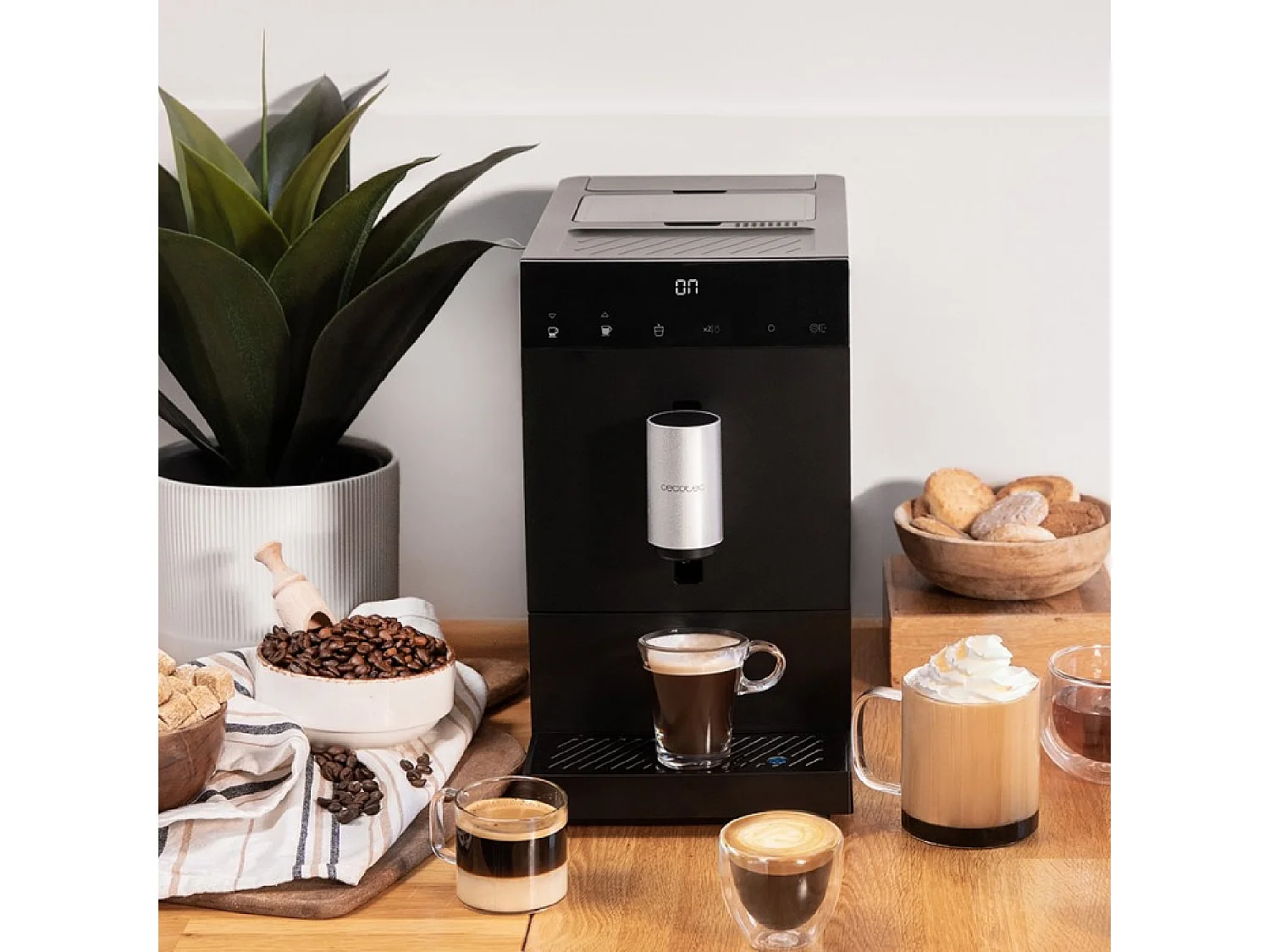 Cafetera superautomática Cecotec Cremmaet Compact 19 bar molinillo incorporado negro