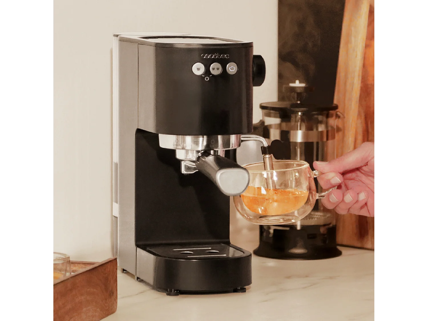 Cecotec Máquina de café expresso com 20 bares, ThermoBlock e vaporizador.