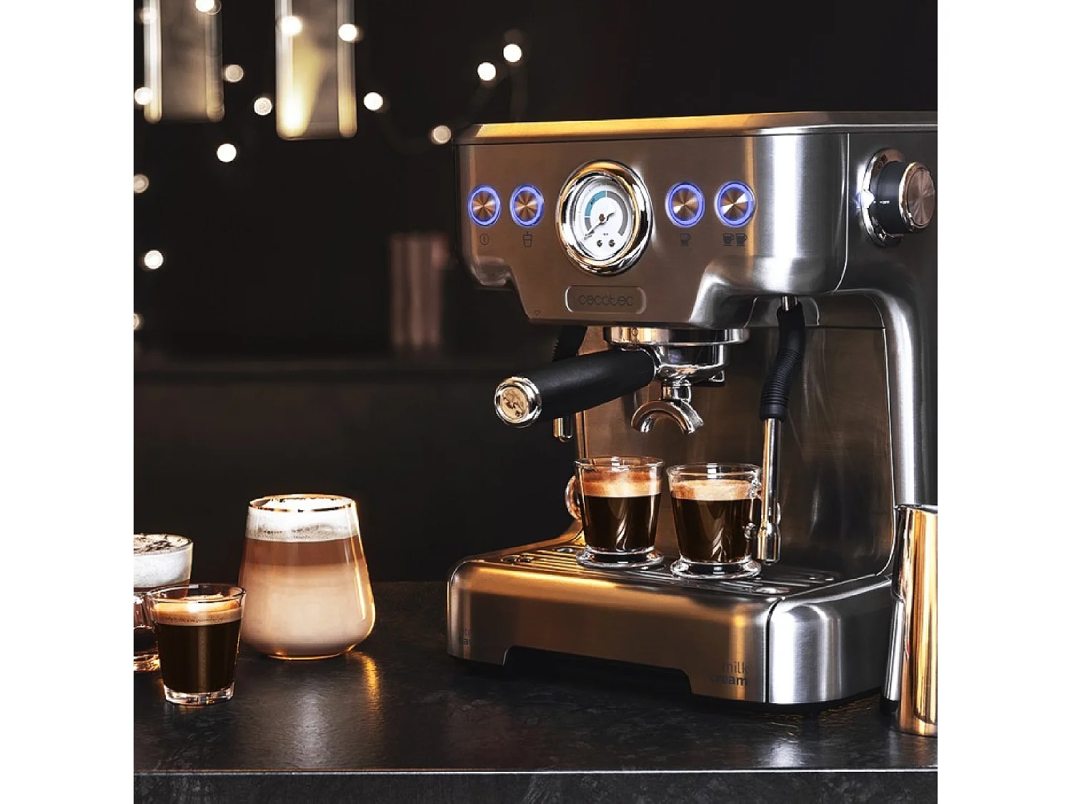Cafetera express Cecotec Power Espresso 20 Barista Pro 2900W 20 bares inox