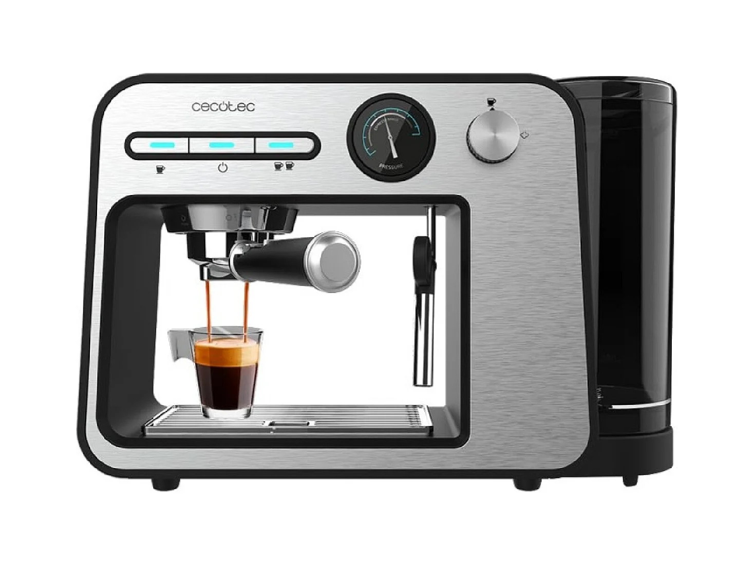 Cecotec Máquina de café expresso com 20 bares, thermoblock, manómetro e vaporizador.
