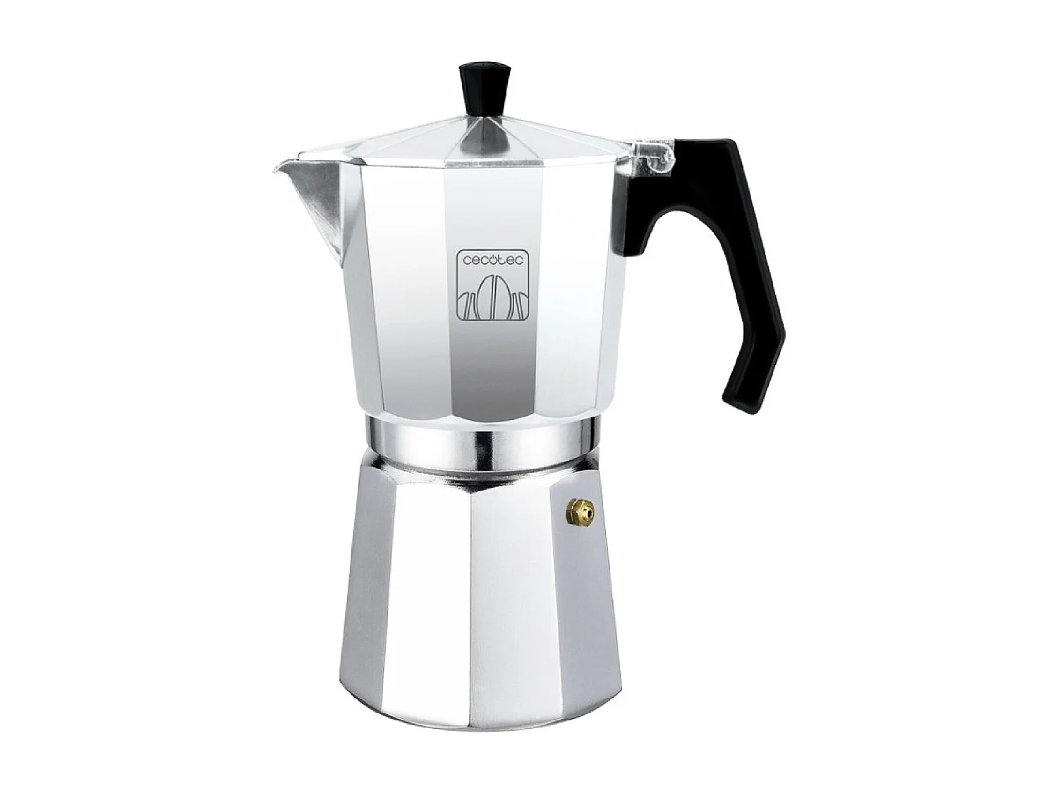 Cecotec Cafetière Italienne MokClassic. Aluminium fondu de Haute qualité, Convient pour cuisinières à gaz, électriques ou vitrocéramiques Shiny, MokClassic 300