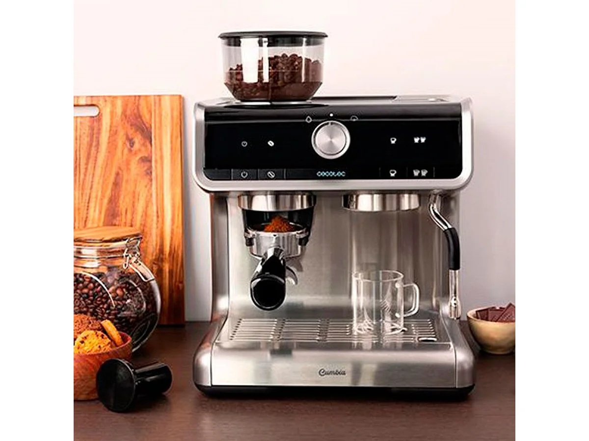 Cecotec Máquina de café expresso com depósito de café e 20 bares.