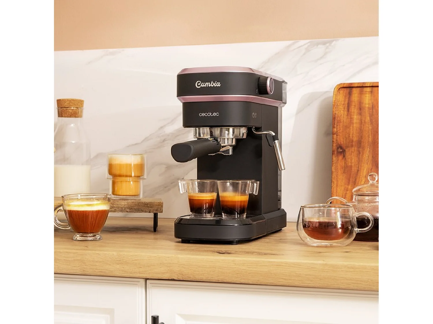 Cecotec Máquina de café expresso com 20 bares, ThermoBlock e vaporizador.