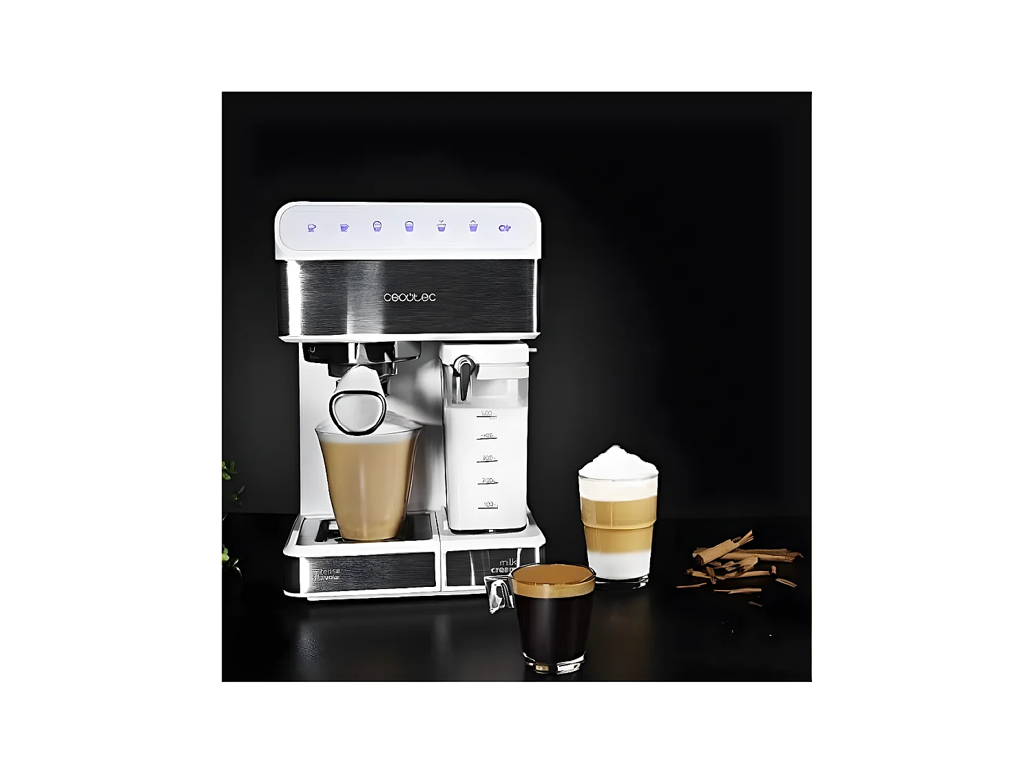 Macchina del caffè Semiautomatica Power Instant-ccino 20 Touch Serie Bianca Cecotec