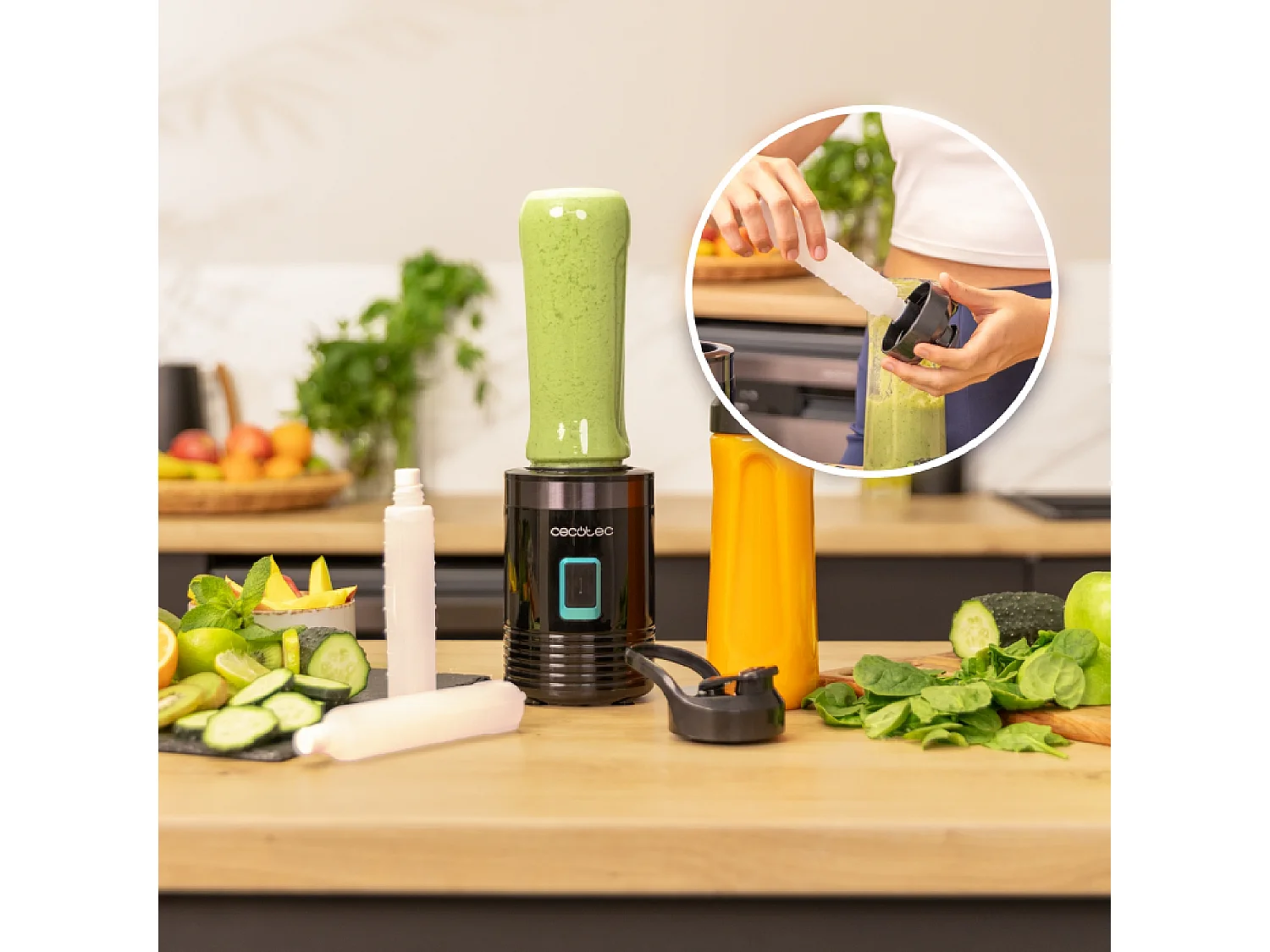 Cecotec Mixeur-blender portatif Power Titanium 300 EasyGo