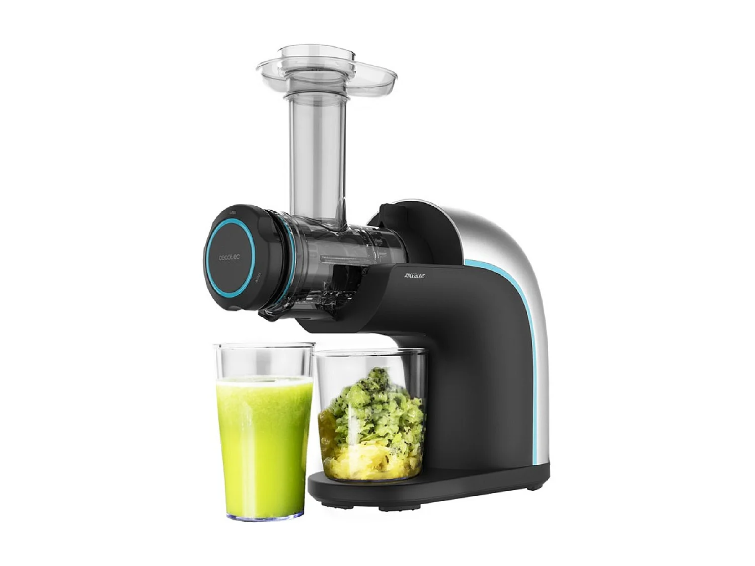 Cecotec Extracteur de jus Juice&Live 2000 EasyClean. 150 W, Filtre facile à nettoyer, vitesse lente 70 tr/min, régulateur de pulpe, 3 niveaux de liquéfaction