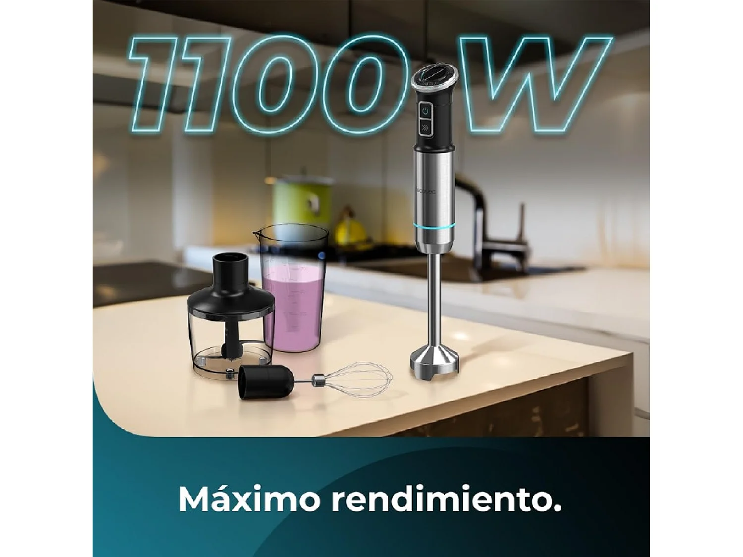 Frullatori a immersione Power Neutron 1100MAX Cream&Crush Cecotec