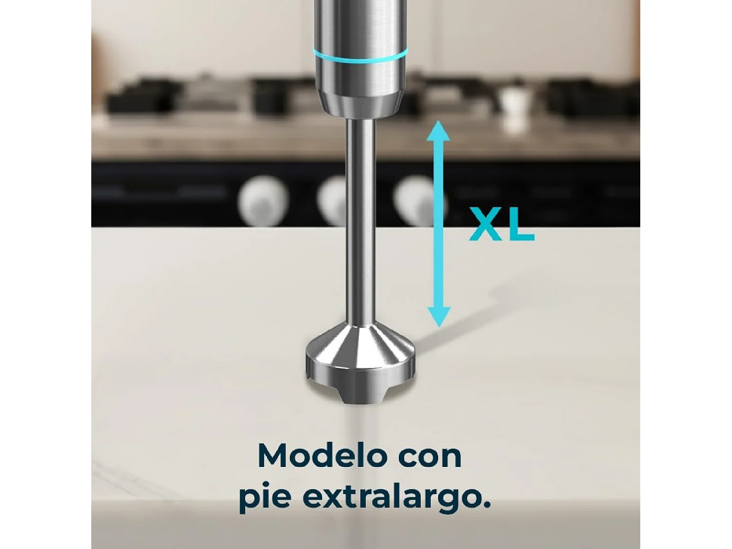 Batidora de mano Cecotec Power Neutron 1100MAX Cream&Crush 1100W con accesorios inox