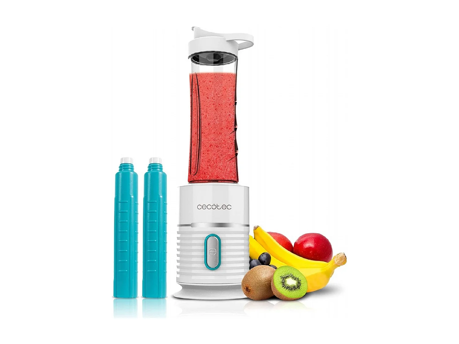 Cecotec Liquidificador de smoothies com copo portátil, 4 lâminas com revestimento de titânio preto e 500 W.